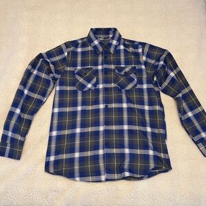DIXXON FLANNEL DAMEN AVE Men's Navy and Gray Plaid Shirt